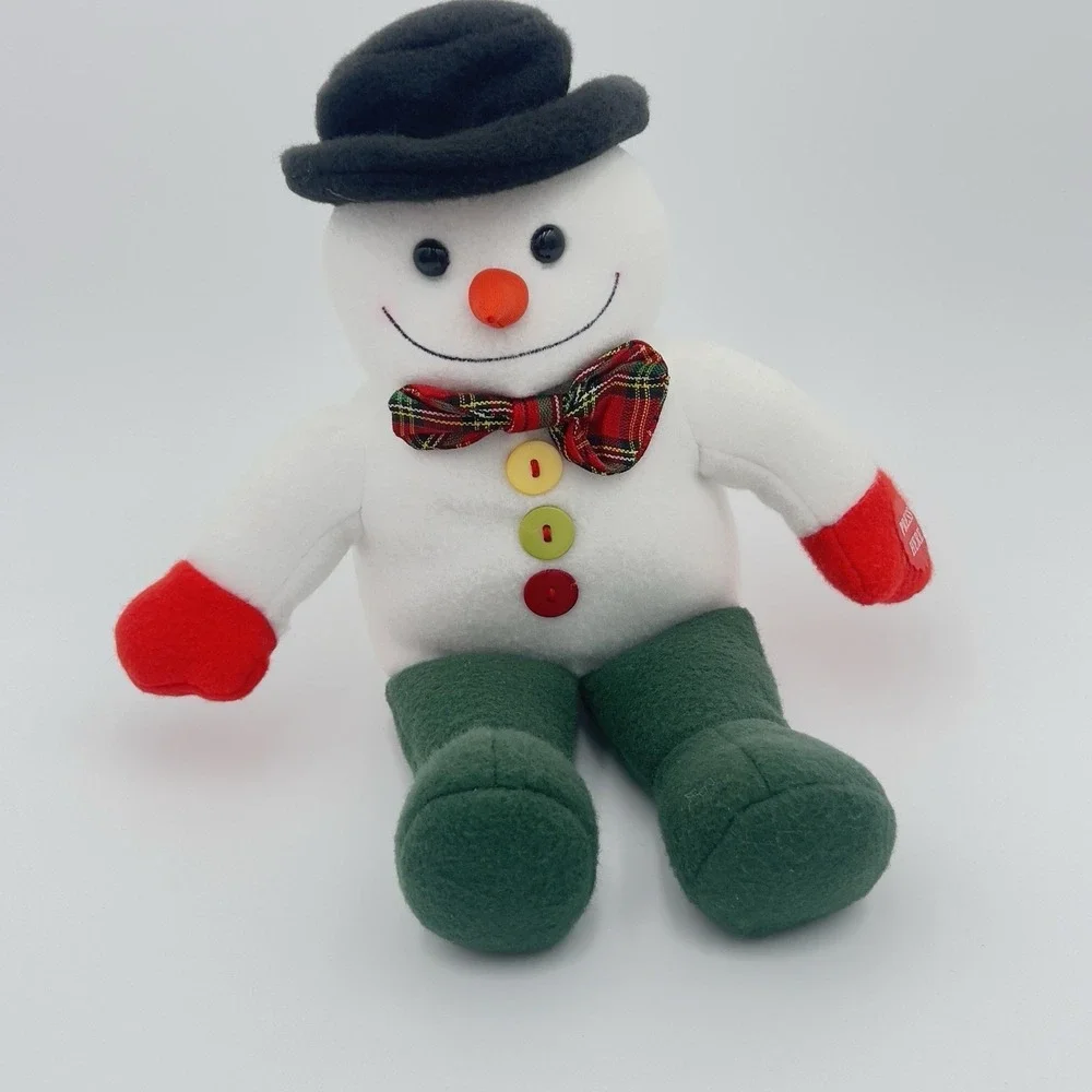 Snowman Couple Plush‎ Snowmen Sleigh Ride Snowman RARE Vintage